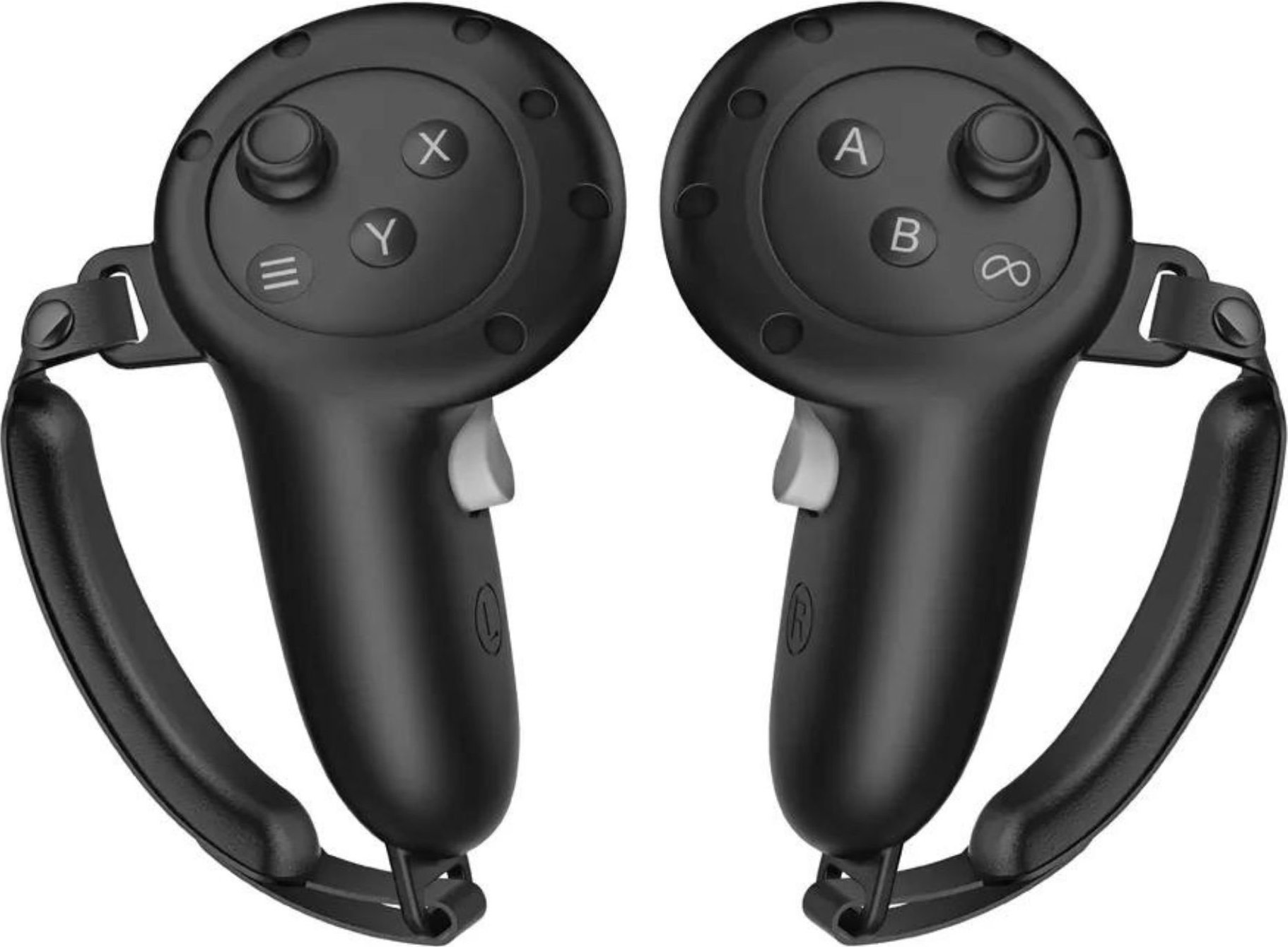 Vortex Virtual Reality Silikonowe pokrowce na kontrolery + uchwyt do Meta Quest 3 Czarny