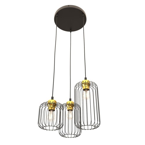 Lampa wisząca Emibi VANDER 3PREM BL GOLD