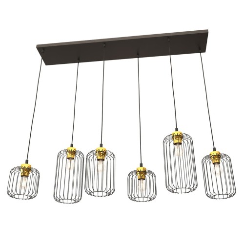 Lampa wisząca Emibi VANDER 6 BL GOLD