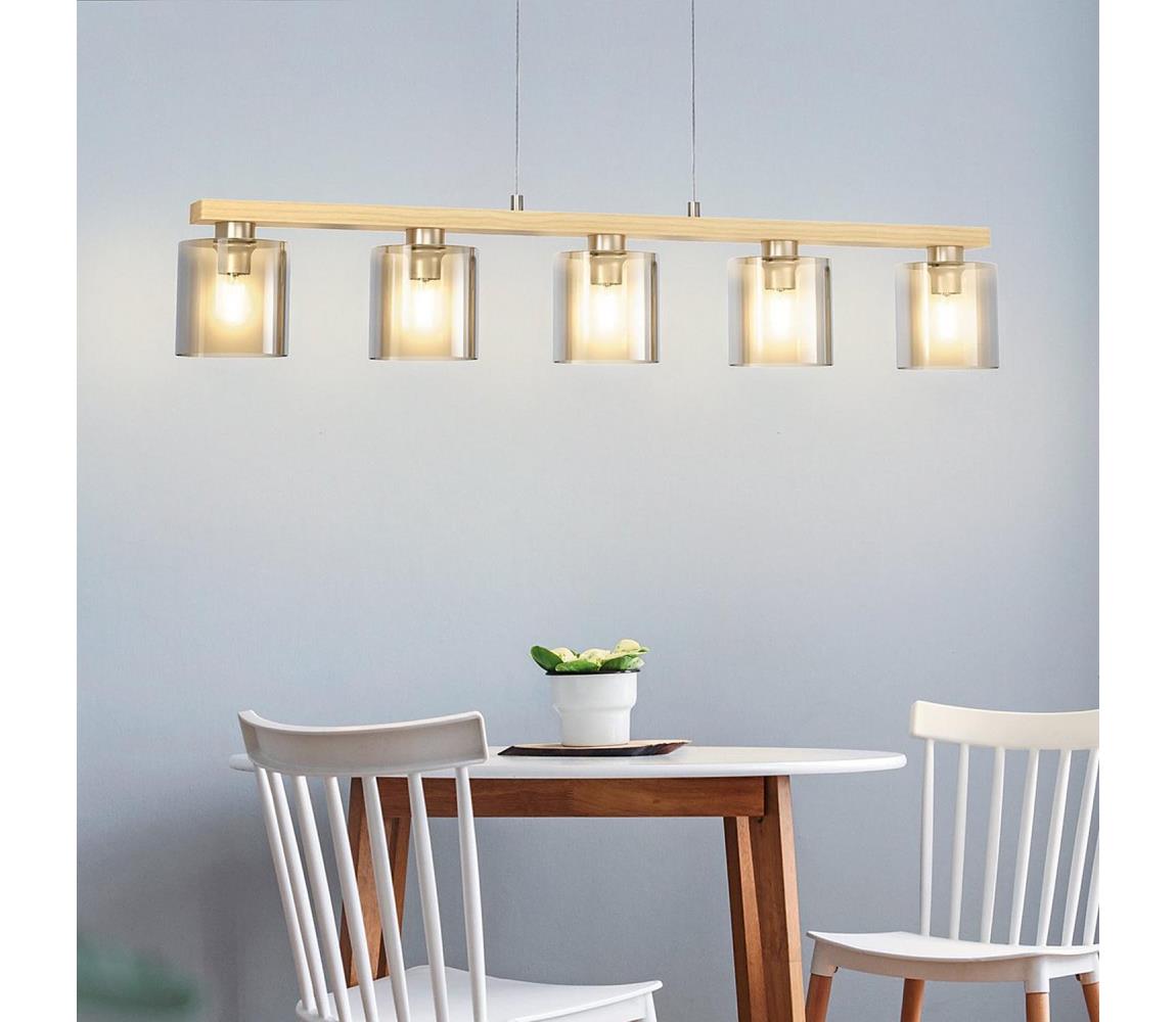 Eglo 901292 - Żyrandol na lince CASTRALVO 5xE27/28W/230V - certyfikat FSC