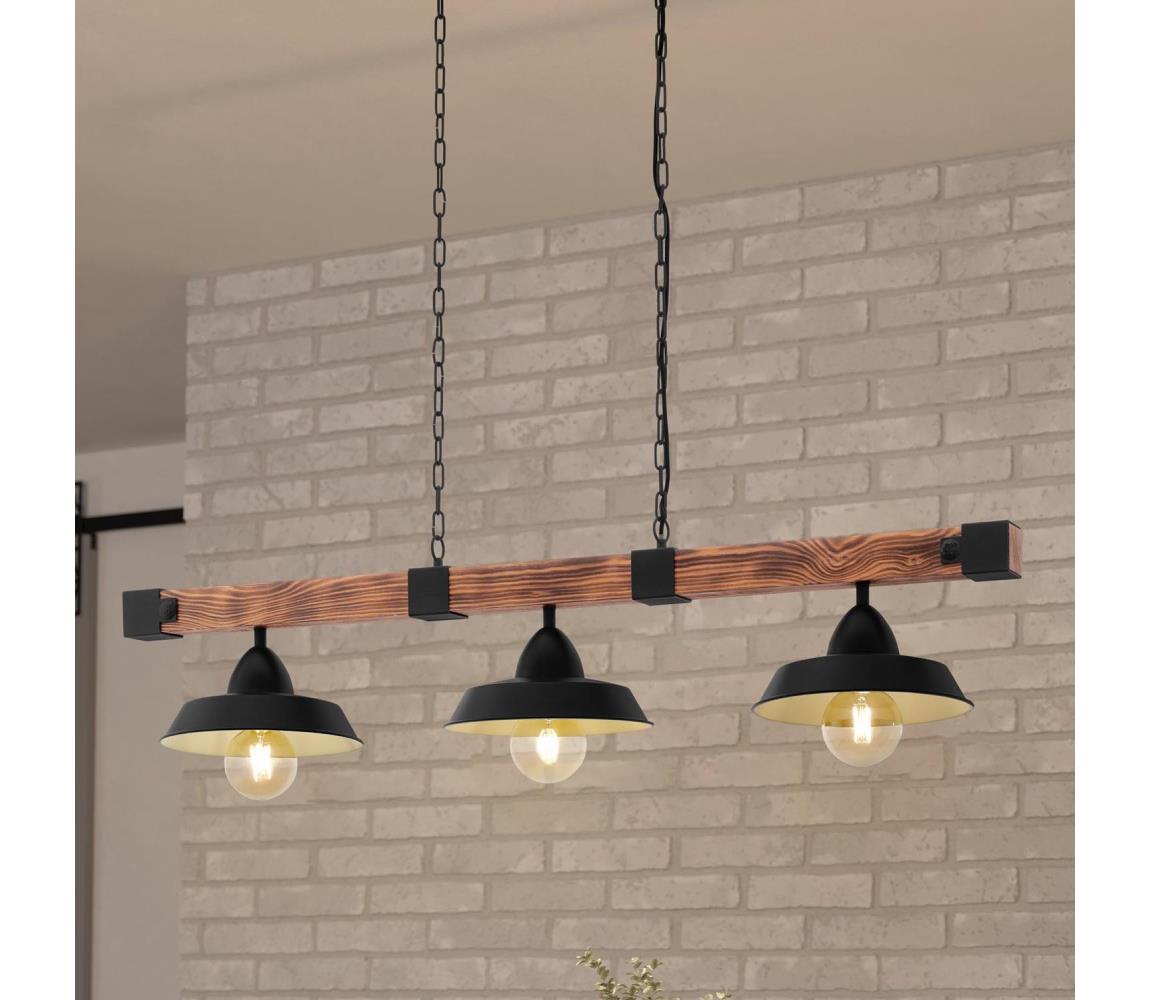 Eglo 44086 - Żyrandol na łańcuchu OLDBURY 3xE27/60W/230V - certyfikat FSC