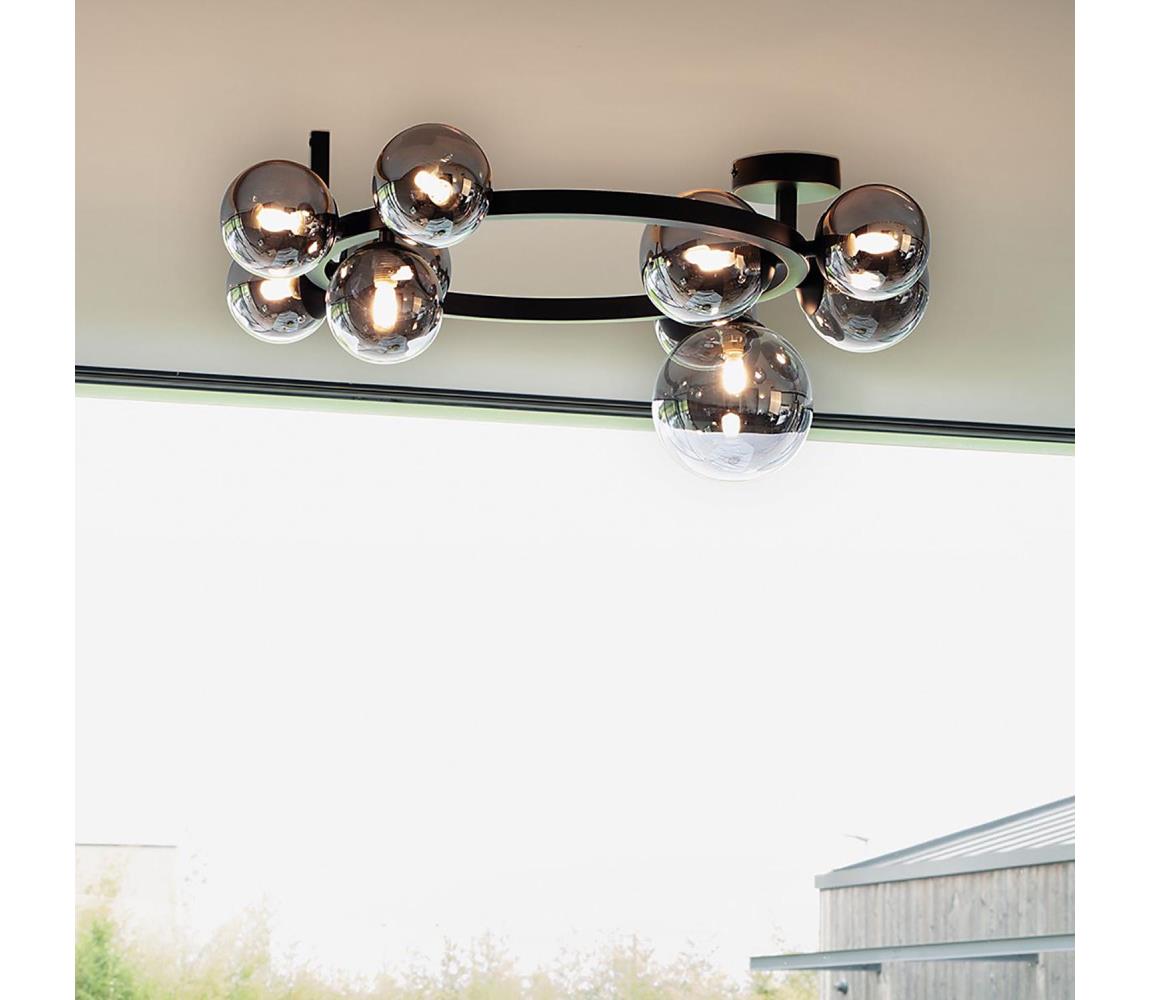 Ideal Lux - LED Żyrandol natynkowy PERLAGE 10xG9/3W/230V czarny