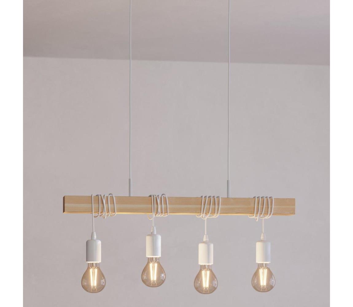 Eglo 43704 - Żyrandol na lince TOWNSHEND 4xE27/60W/230V - certyfikat FSC