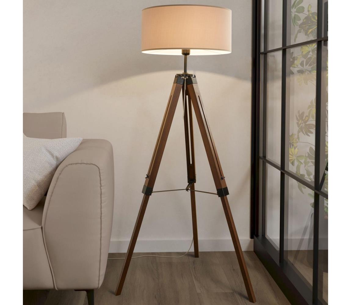Eglo 44115 - Lampa podłogowa LANTADA 1xE27/60W/230V - certyfikat FSC