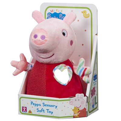 Świnka Peppa, Maskotka Sensoryczna Ze Zróżnicowanych Materiałów, 25 Cm, Character