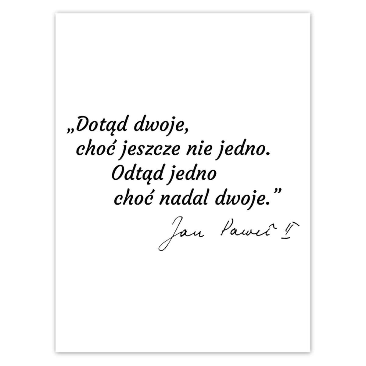 Naklejka ścienna 30x40 Cytat Jana Pawła Drugiego
