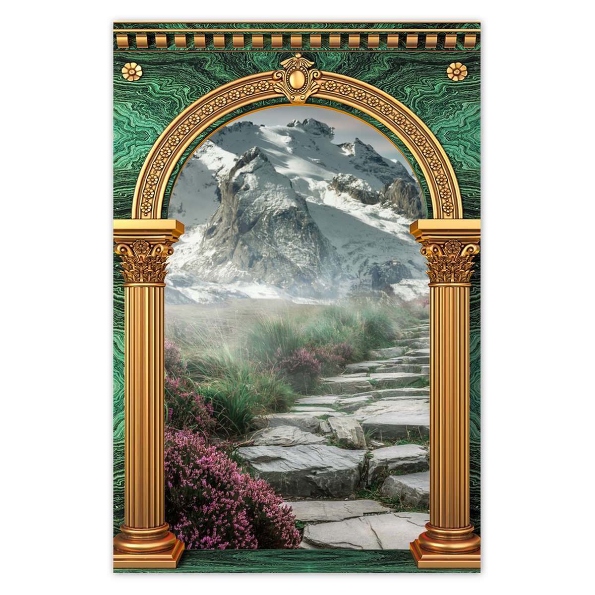 Naklejka ścienna 40x60 Górski widok Pejzaż Mgła