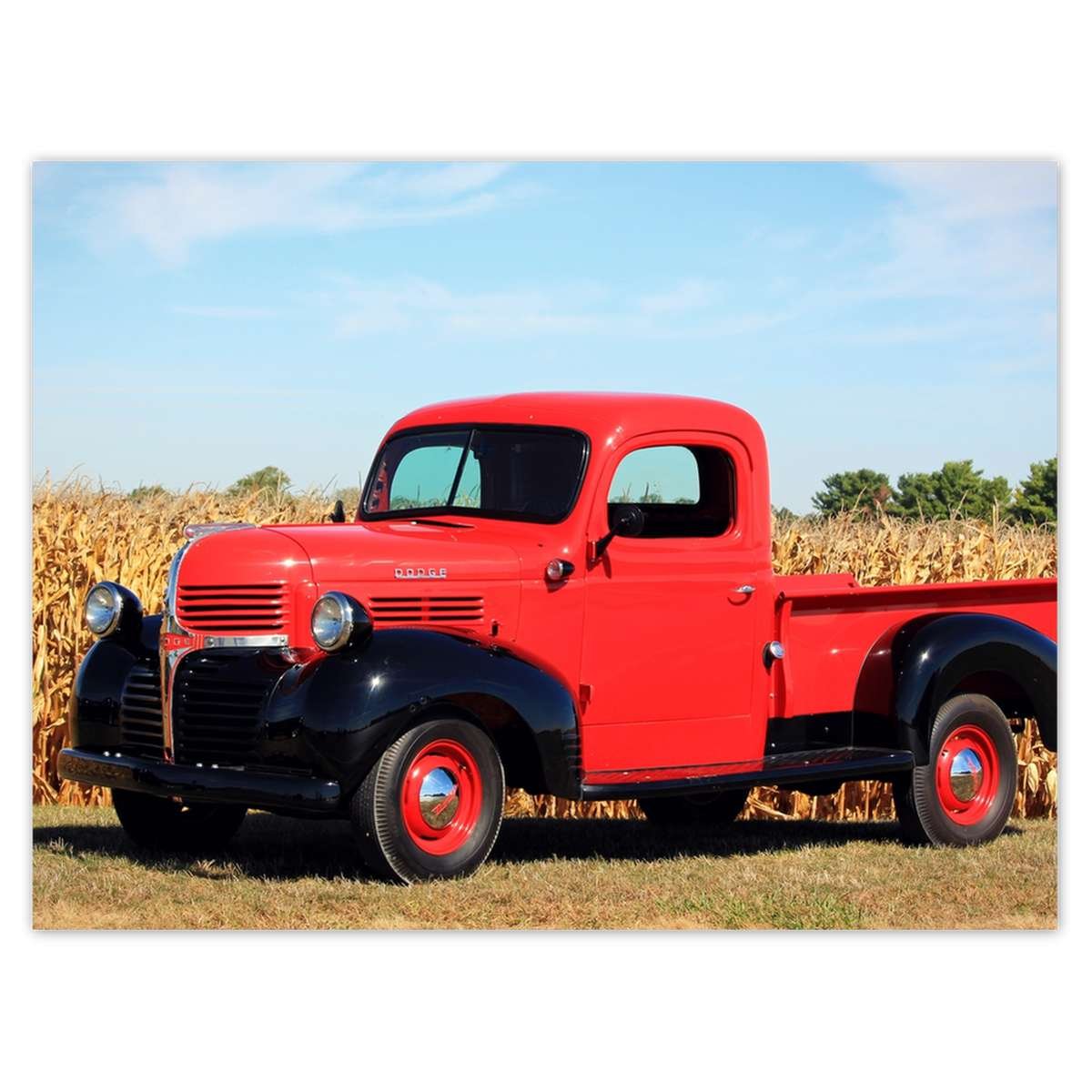 Naklejka ścienna 40x30 Stary Czerwony Ford PickUp