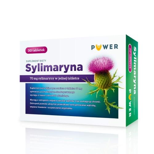 Suplement diety, Sylimaryna Puwer 70mg, na wątrobę, 30 tabletek