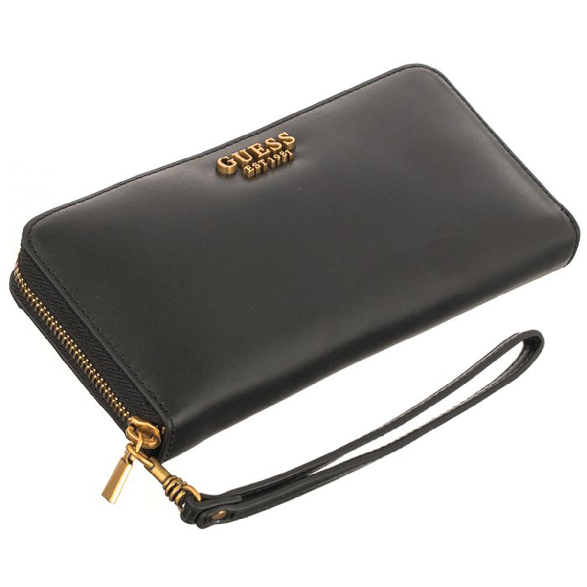 Guess portfel damski czarny duży portmonetka bilon SWVB85-00460