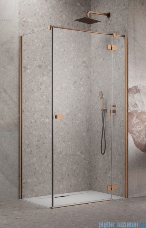 Radaway Essenza Kdj Brushed Copper kabina 120x90cm prawa szczotkowana miedź 1385042-93-01R/1384050-01-01