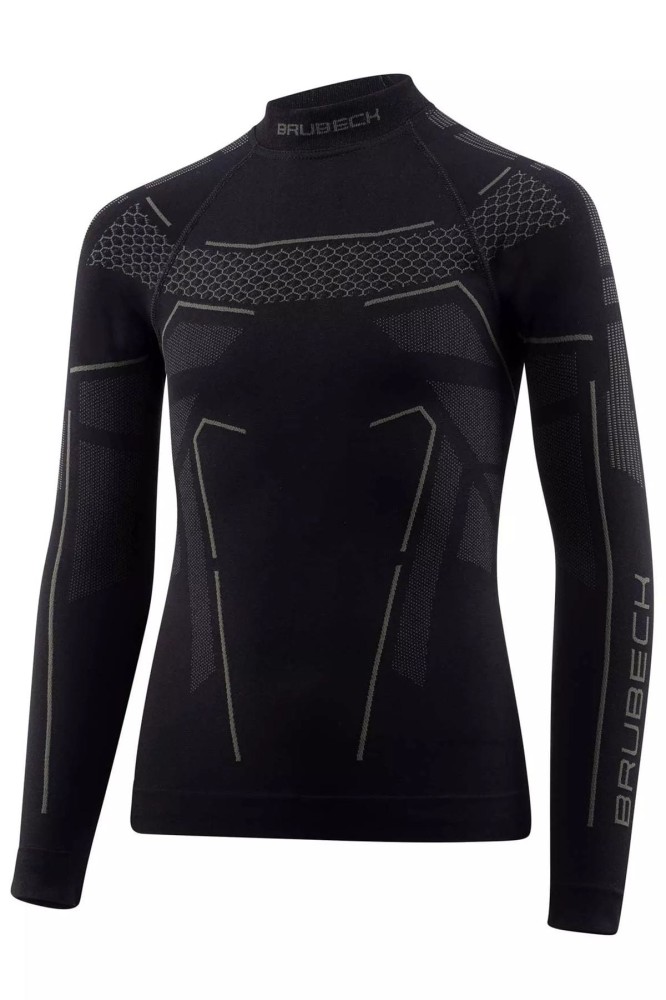 Bluza termoaktywna dziecięca Junior Brubeck Thermo LS1612J czarny