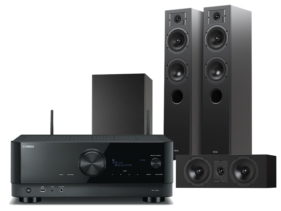 Yamaha RXV-6A (czarny)+ Diva 5 (czarny) +Diva 7 (czarny) + Basso 880 (czarny)
