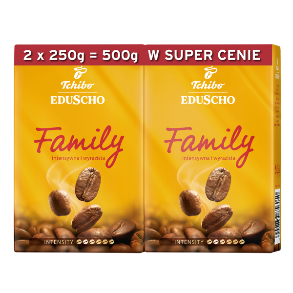 Tchibo Eduscho Family 2x250g DUOPAK kawa mielona vacum