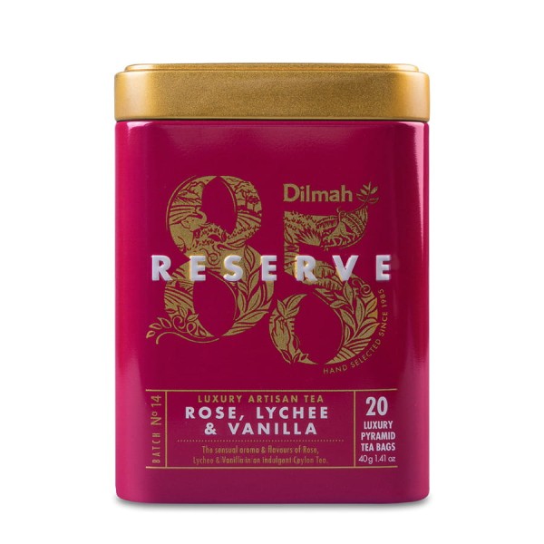 Dilmah Rose, Lychee & Vanilla 20x2g herbata ekspresowa w puszce