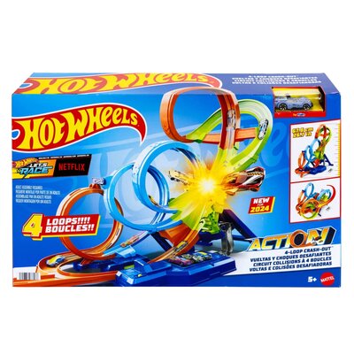 Tor Hot Wheels Action Poczwórna pętla kraks HXR70