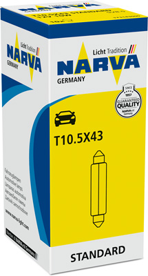 NARVA ŻARÓWKA 10W 12V SOFITOWA NARVA 173143000 10W12VSV85 173143000