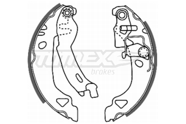 Tomex Brakes Szczęki h-ca tył/a ukł.lockheed ls1682 TOMEX 2028 9945975 2028