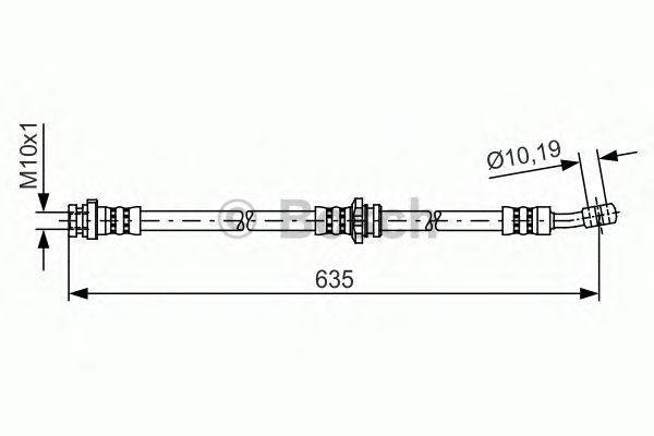 Bosch Przewód hamulcowy giętki BOSCH 1987481433 1987481433