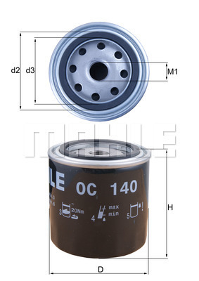FILTR OLEJU NISSAN OC140