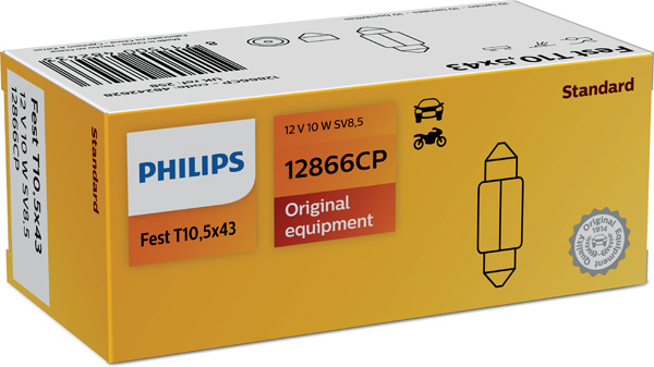 Philips ŻARÓWKA 10W 12V SOFITOWA PHILIPS 12866CP 10W12VSV85 12866CP