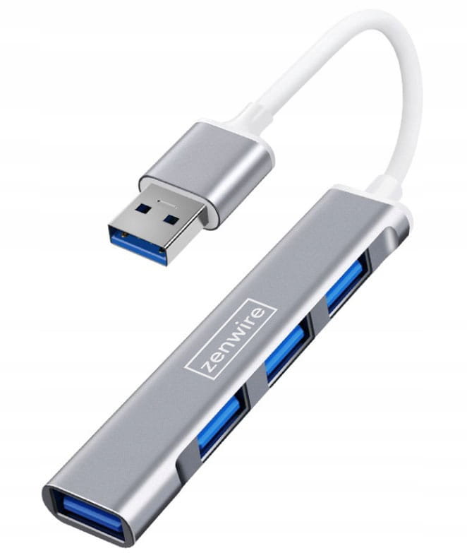 Hub 4X Usb 3.0 Rozgałęźnik Rozdzielacz Portów 4W1 Zenwire