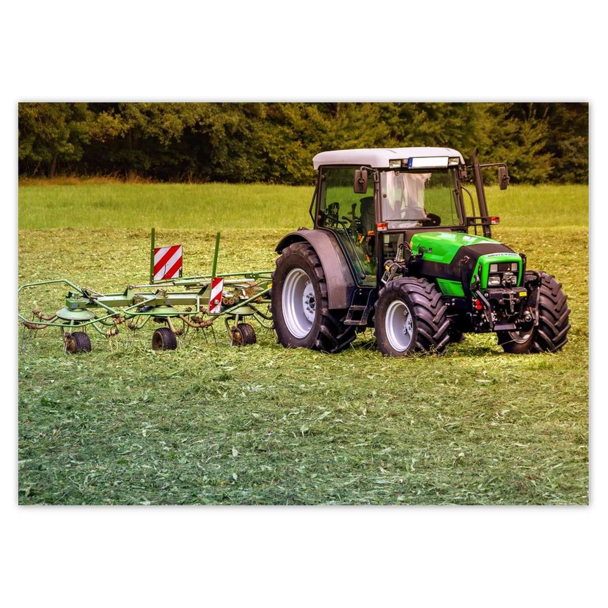Naklejka ścienna A2 POZIOM Traktor na polu