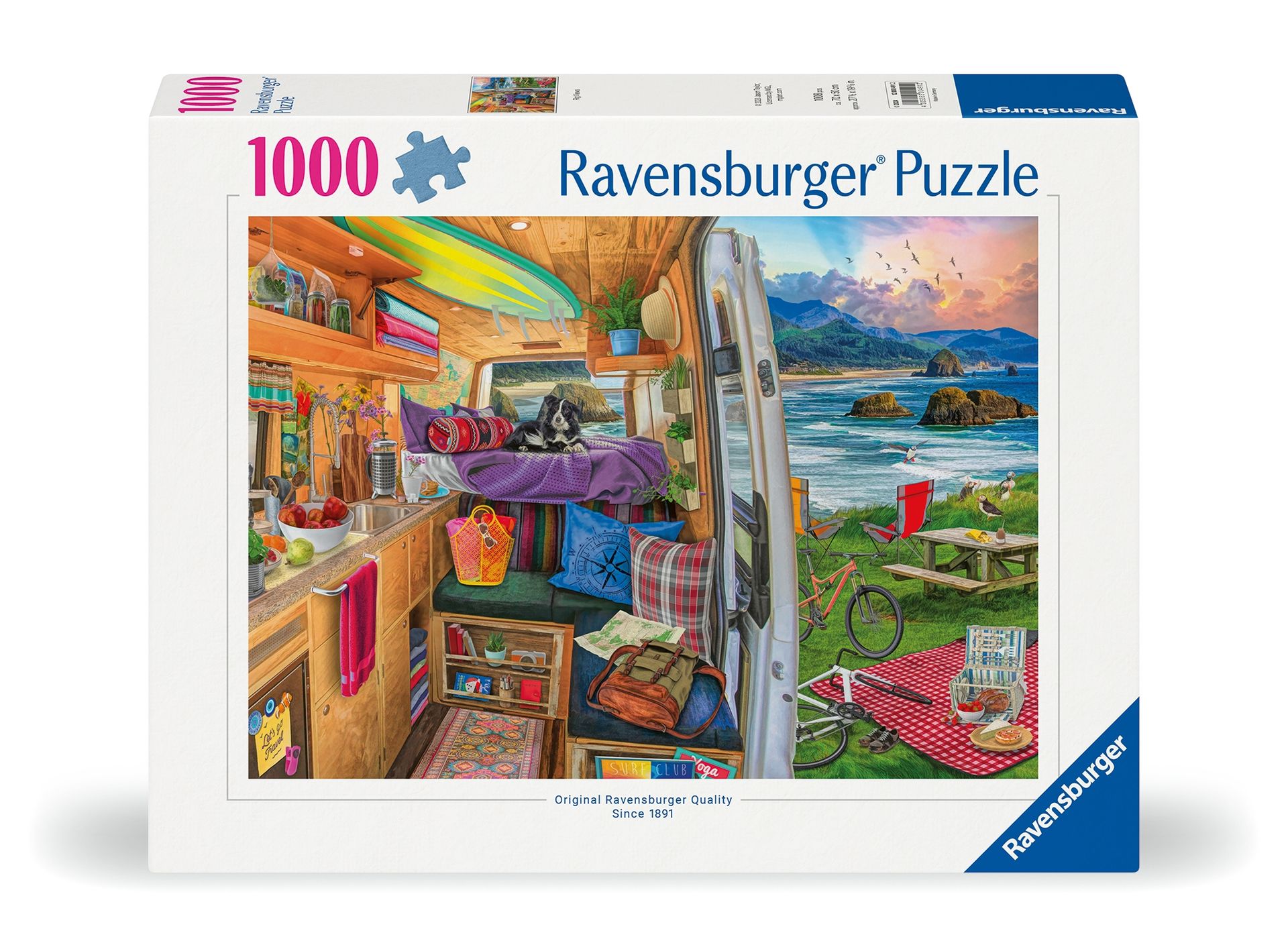 Ravensburger, Puzzle 1000: Widok z kampera (12000491). Wiek: 14+