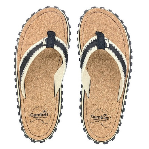 Japonki Gumbies Corker Natural Cork - Black Rozmiar butów (UE): 41 / Kolor: czarny/beżowy