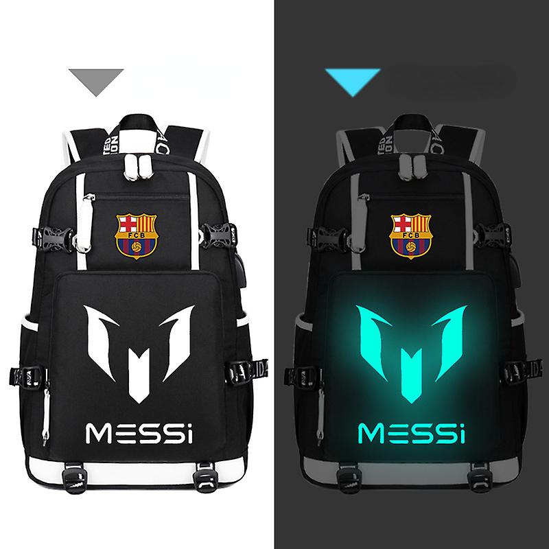 Plecak z nadrukiem Messi Football star tornister i torba podróżna czarny1