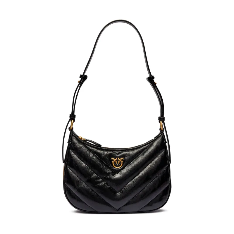 Pinko Skórzana torebka na ramię HALF MOON MINI