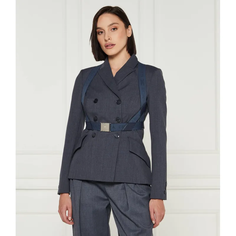 Elisabetta Franchi Żakiet Slim Fit z dodatkiem wełny