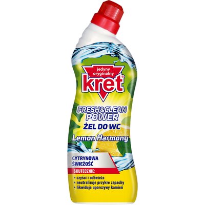 Żel do czyszczenia toalety KRET Fresh&Clean Power Lemon Harmony 750 ml