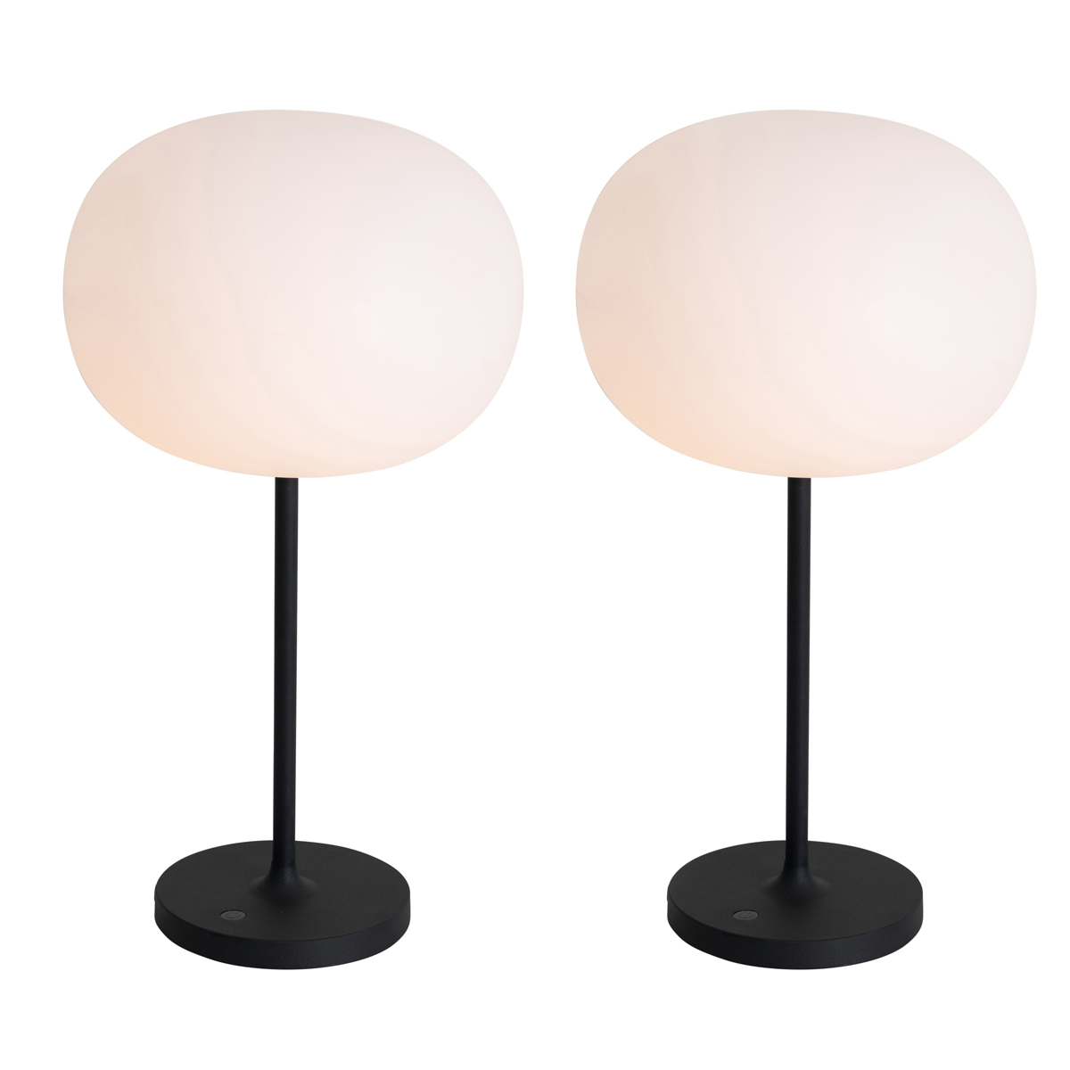 QAZQA Zestaw 2 nowoczesnych lamp stołowych akumulatorowych białych - Maloi