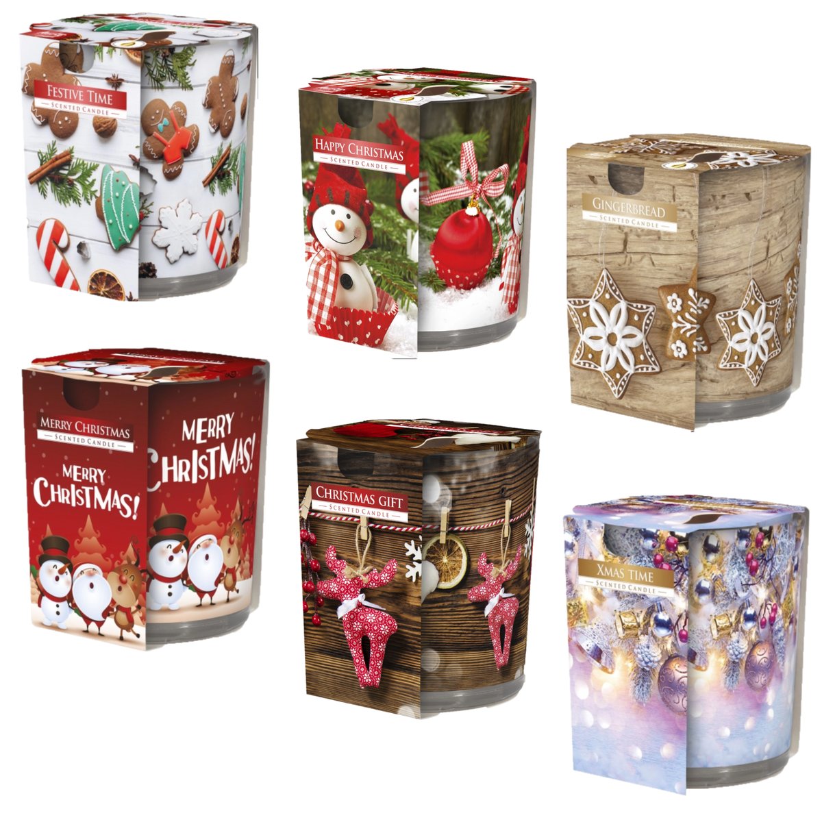 Świece Zapachowe Świąteczne Świeczki 6X Świeca Zestaw Na Prezent Świąteczny