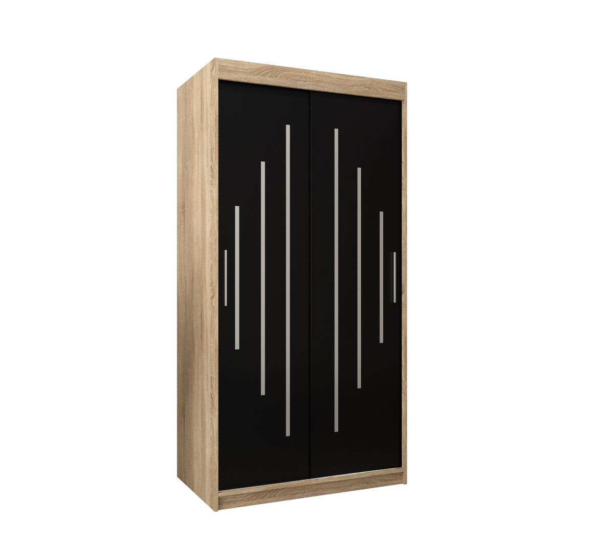 Szafa przesuwna Garderoba YORK 100 gł. 62 sonoma/czarny