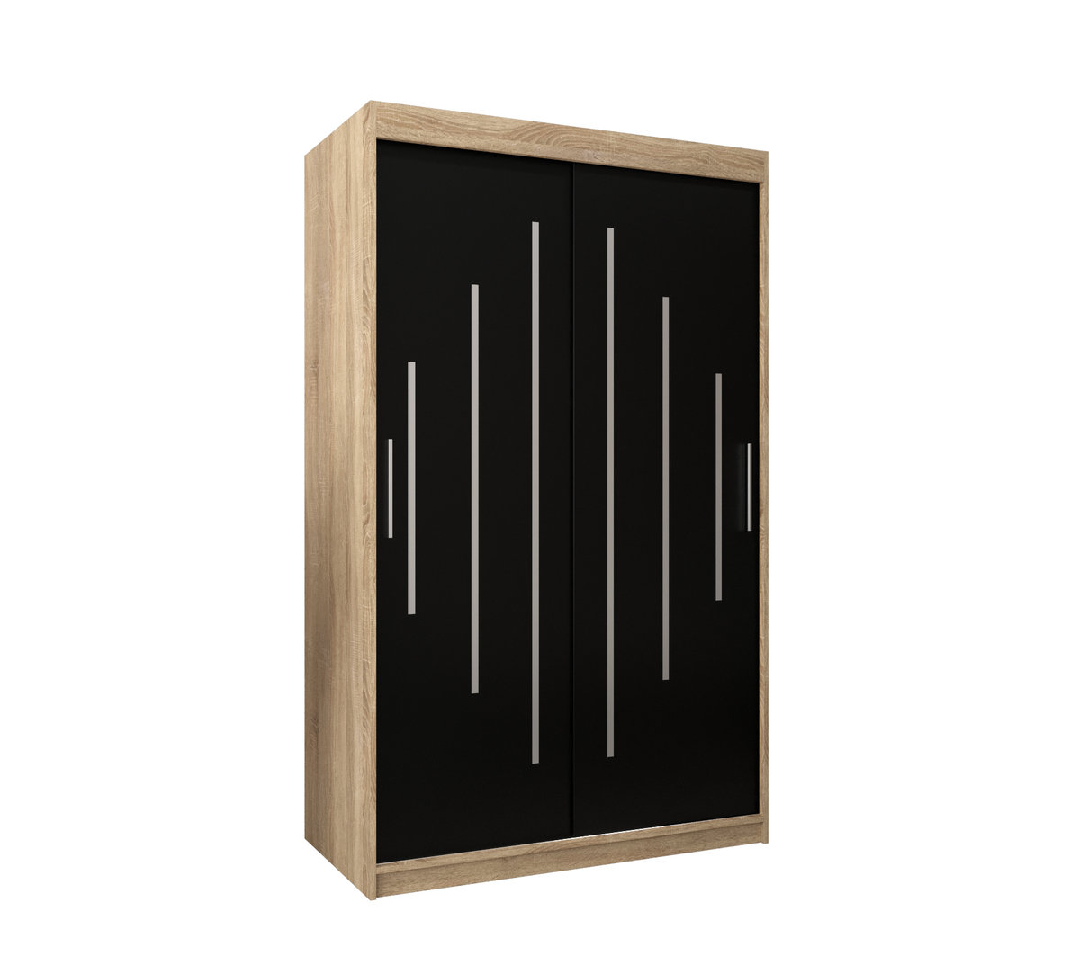 Szafa przesuwna Garderoba YORK 120 gł. 62 sonoma/czarny