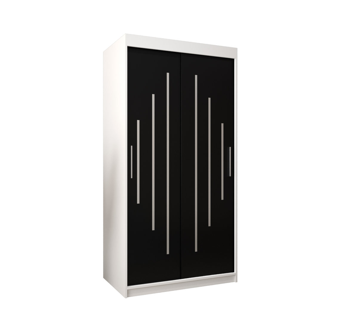 Szafa przesuwna Garderoba YORK 100 gł. 62 biały/czarny
