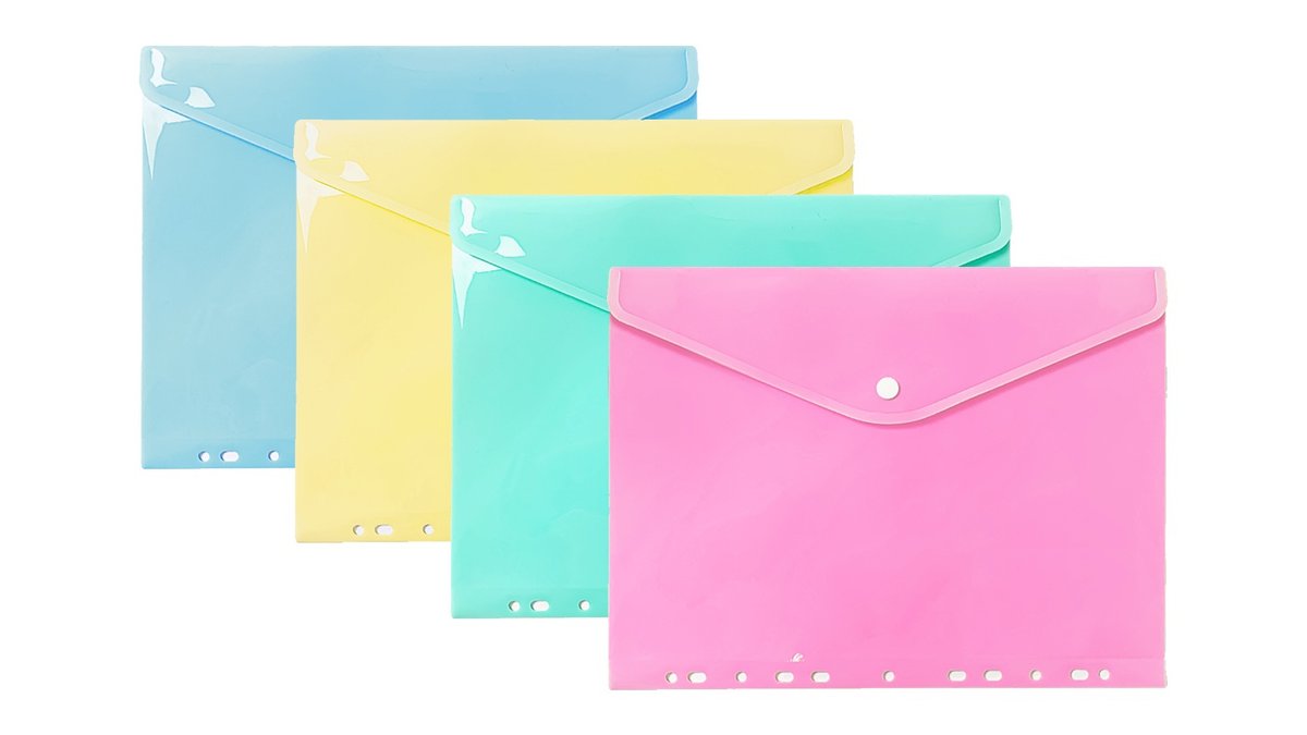 Paczka Teczka A4 Kopertowa Pp Zawieszana Pastel Mix 10 Szt.