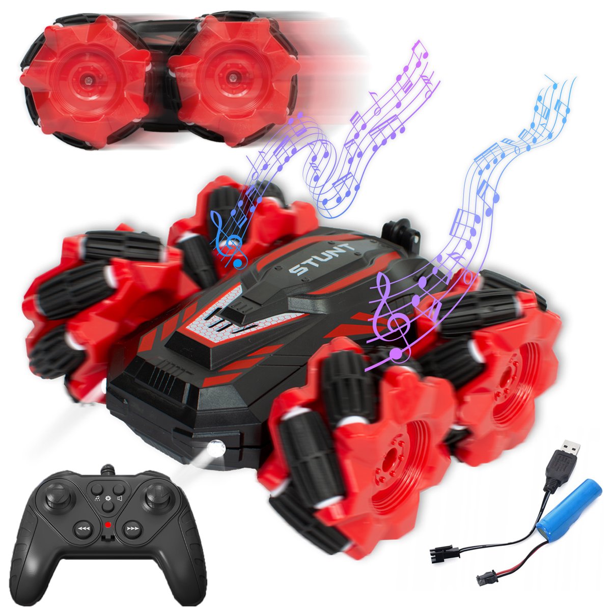 Samochód Rc Zdalnie Sterowany Heckermann Tec25441 (8867E) Czerwony