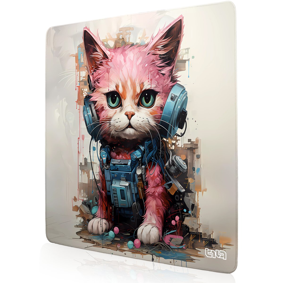 PODKŁADKA GAMINGOWA Kot ze Złomowiska 30x30 TILT XXL Gamingowa Wodoodporna