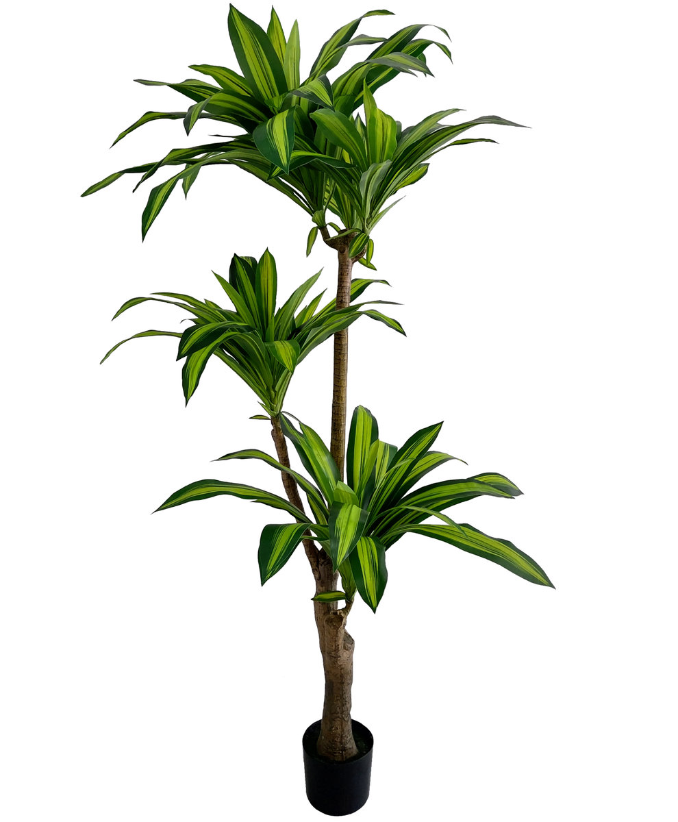 Sztuczna Dracena W Doniczce Wysoka Roślina Ozdobna Drzewko Juka 140 Cm