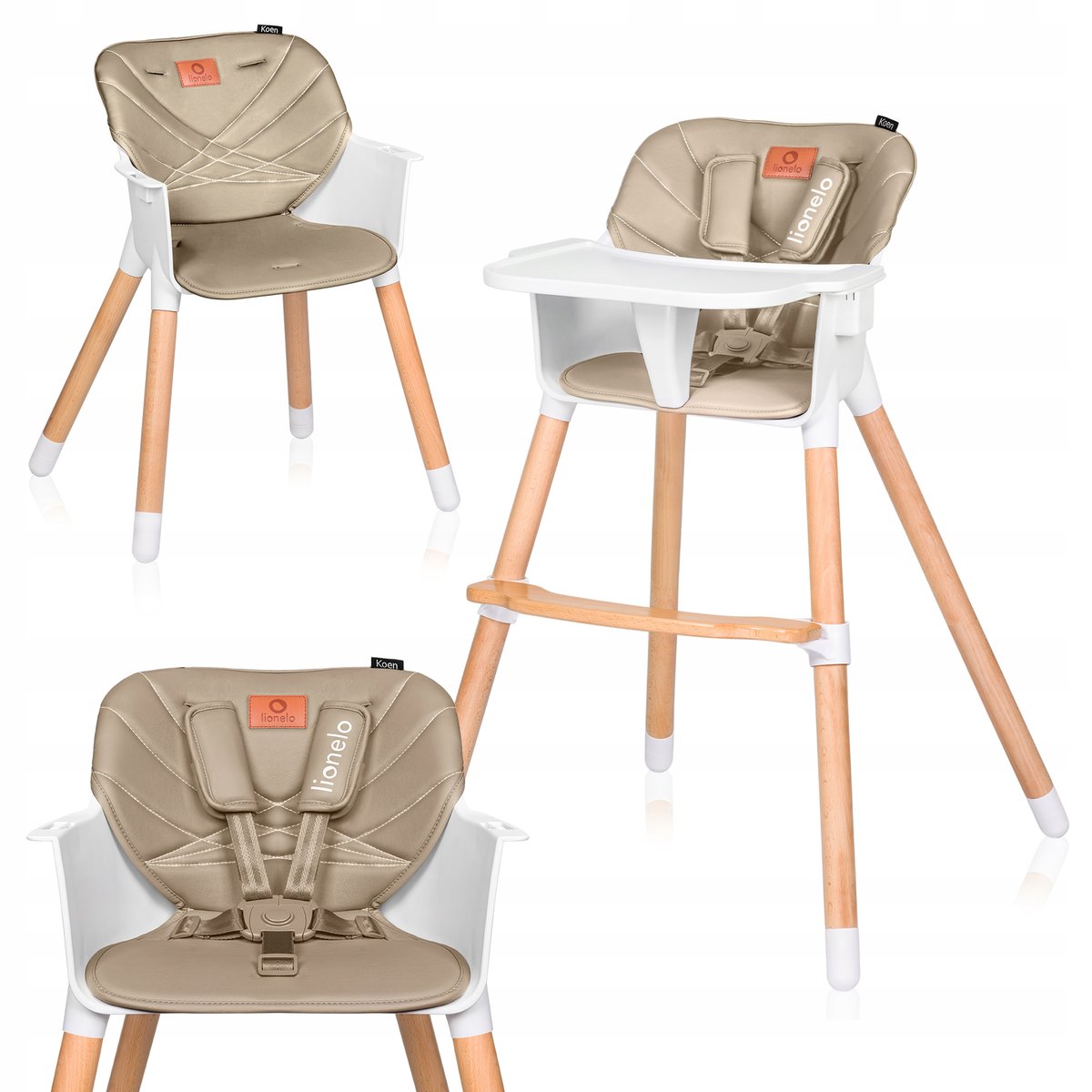 Lionelo Krzesełka Do Karmienia Koen Beige Sand