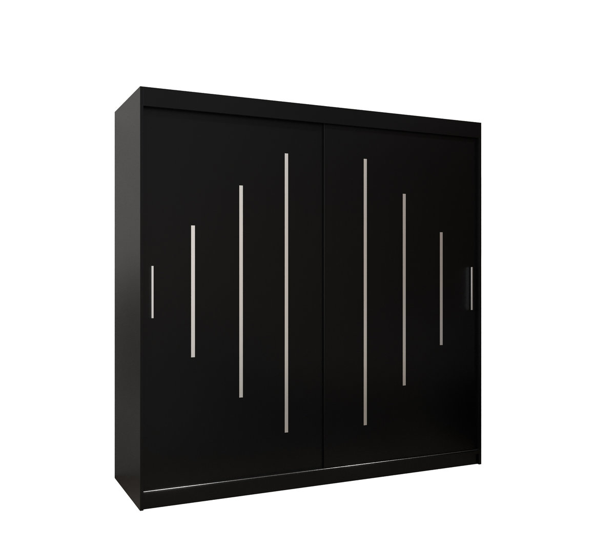 Szafa przesuwna Garderoba YORK 200 gł. 62 czarny/czarny