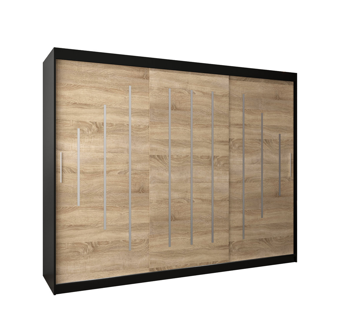 Szafa przesuwna Garderoba YORK 250 gł. 62 czarny/sonoma