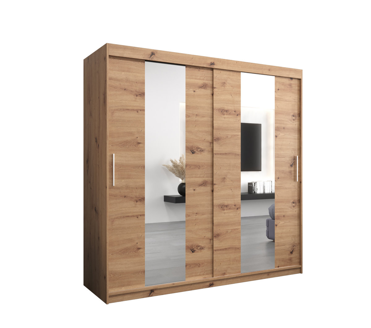 Szafa przesuwna Garderoba POLE 200 gł. 62 artisan/artisan