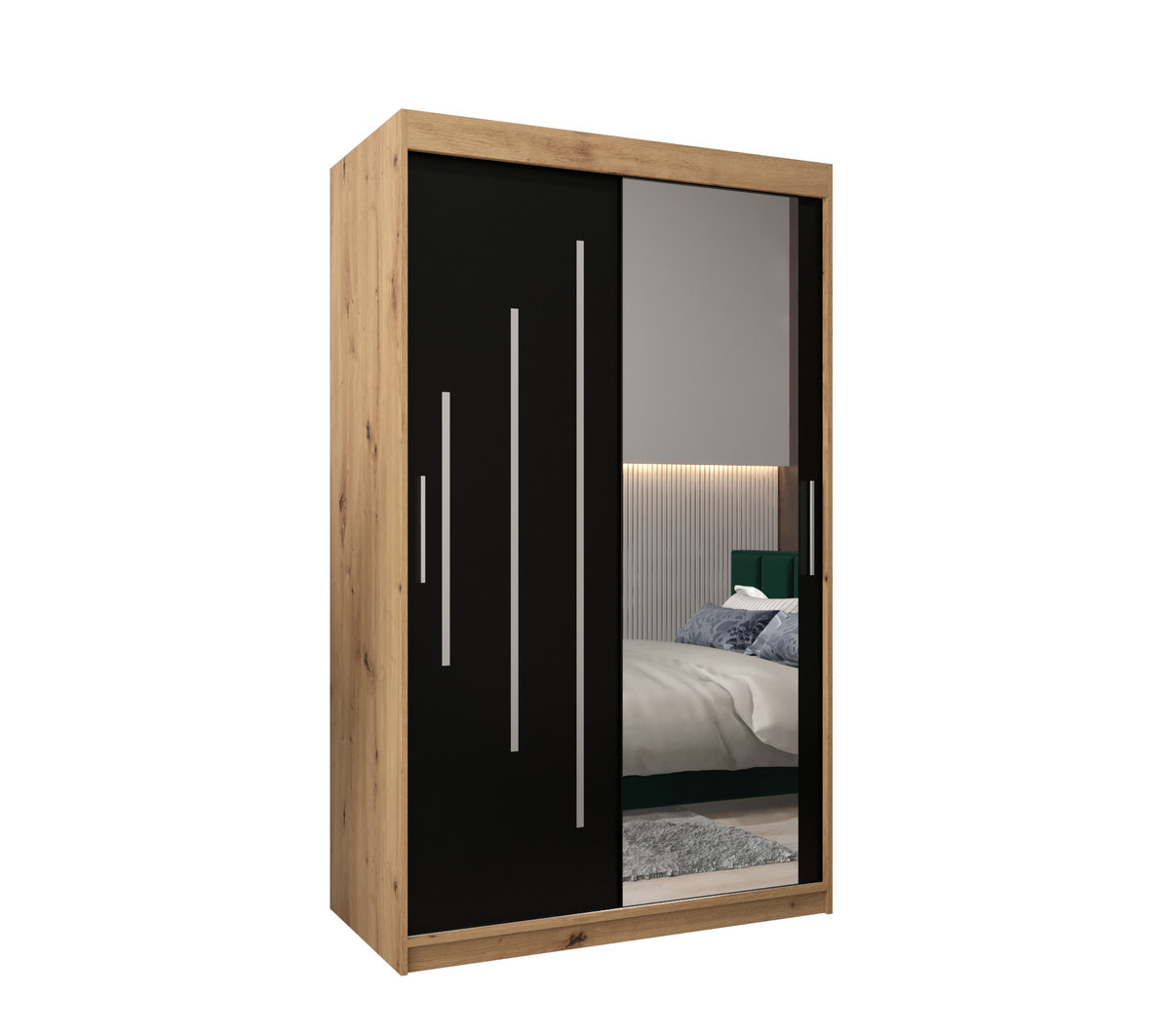 Szafa przesuwna Garderoba YORK 2 120 gł. 62 artisan/czarny