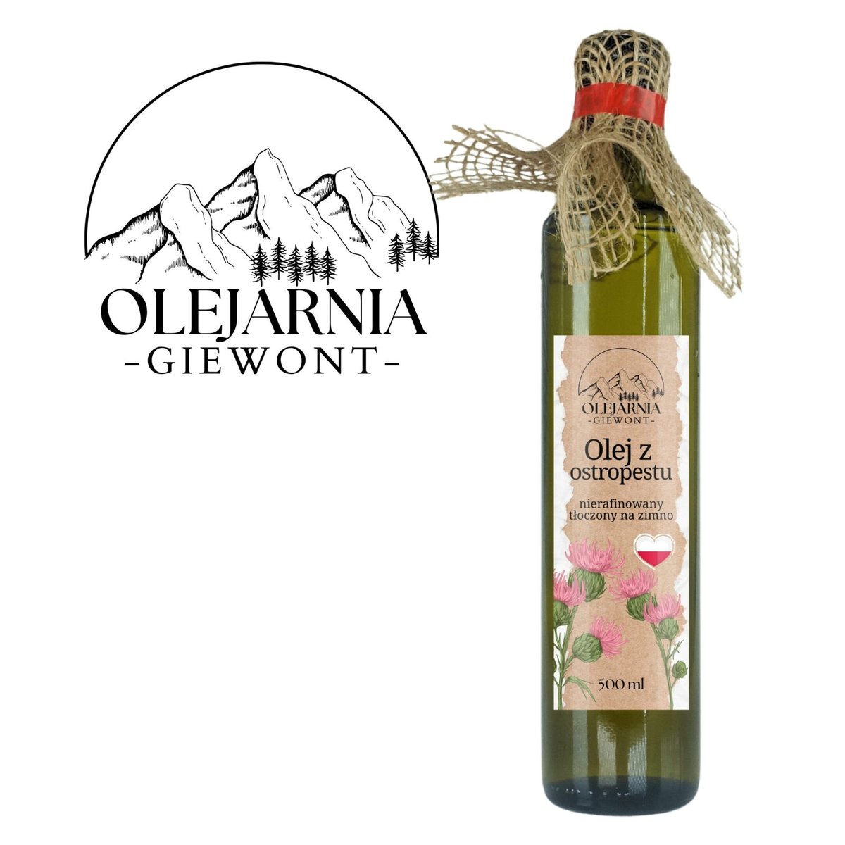 Olej z ostropestu 500 ml Olejarnia Giewont