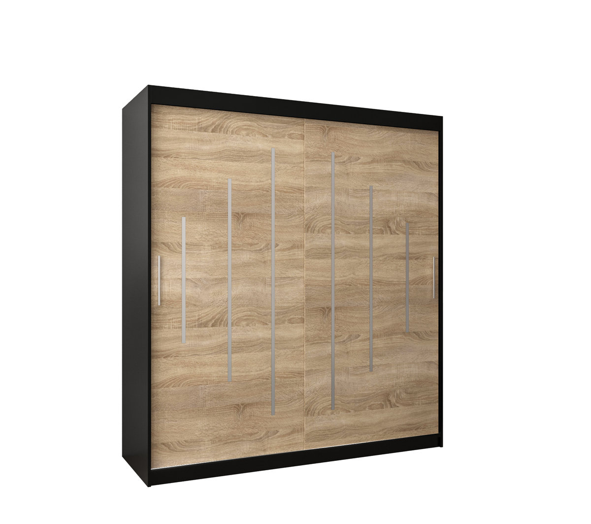Szafa przesuwna Garderoba YORK 180 gł. 62 czarny/sonoma