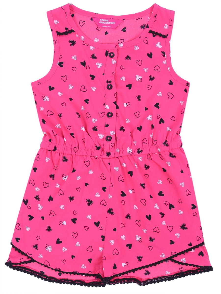 Różowy kombinezon w serduszka 18-24 m 92 cm
